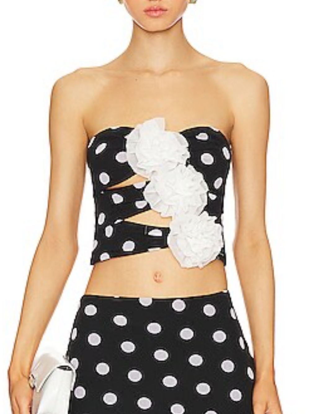 Brandi Top in Black & White Dot
MAJORELLE - Revolve